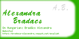 alexandra bradacs business card