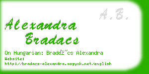 alexandra bradacs business card